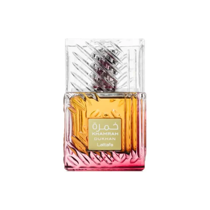 Lattafa Khamrah Dukhan perfume bottle