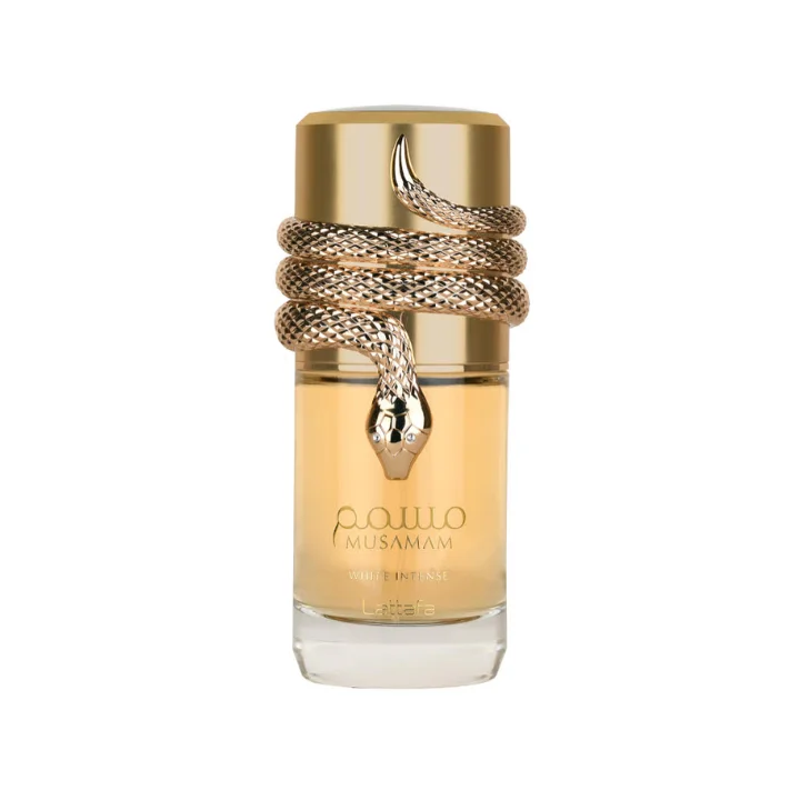 Lattafa Musamam White Intense perfume bottle