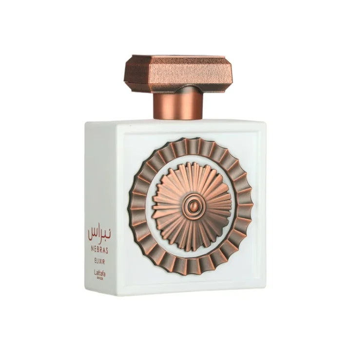 Lattafa Nebras Elixir perfume bottle